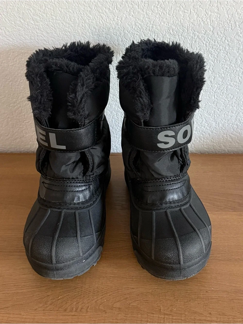 Sorel Commander Black Charcoal Snow Boots Kids 13 Unisex